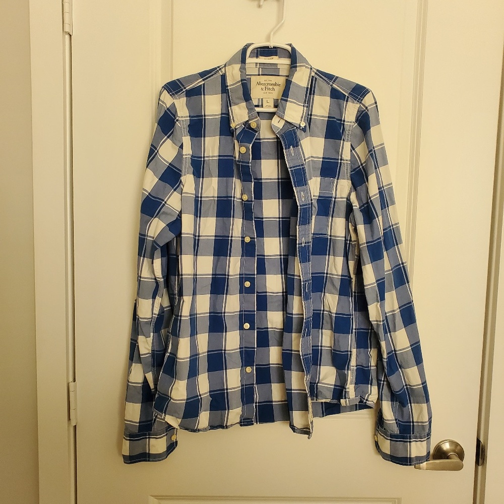ABERCROMBIE&FITCH MEN DRESS SHIRT SIZE LARGE